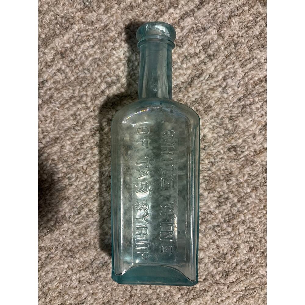 Warner's White Wine of Tar Syrup Embossed Apothecary Medicine Bottle Coldwater